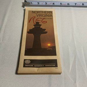 Vintage 1972-1973 Northern Virginia AAA Road Map VA